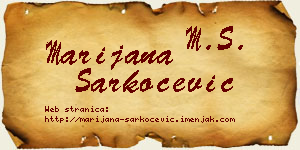Marijana Šarkoćević vizit kartica